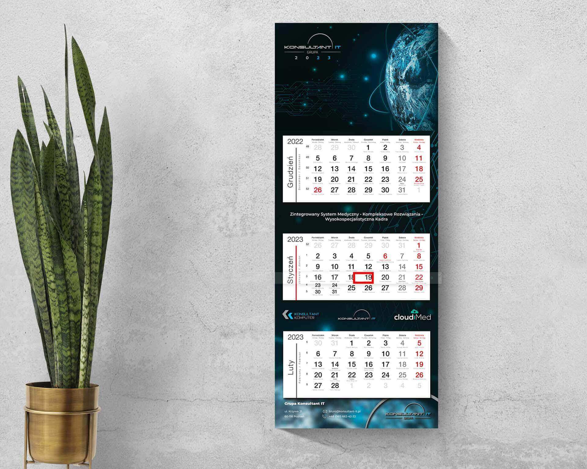 Personalizowane kalendarze ścienne
