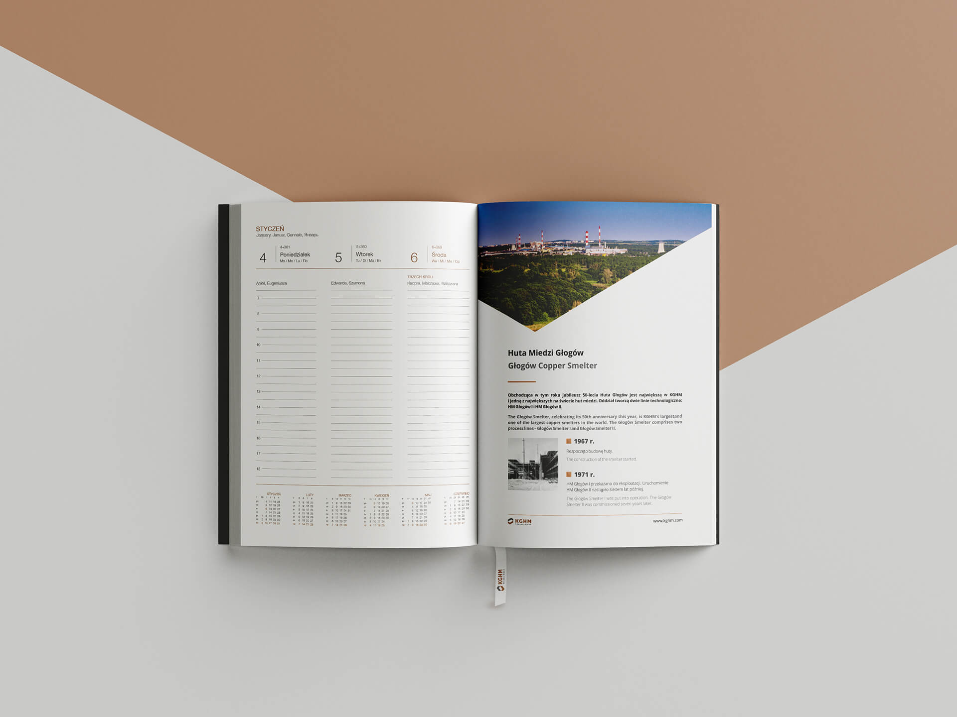 KGHM - kalendarz jubileuszowy środek