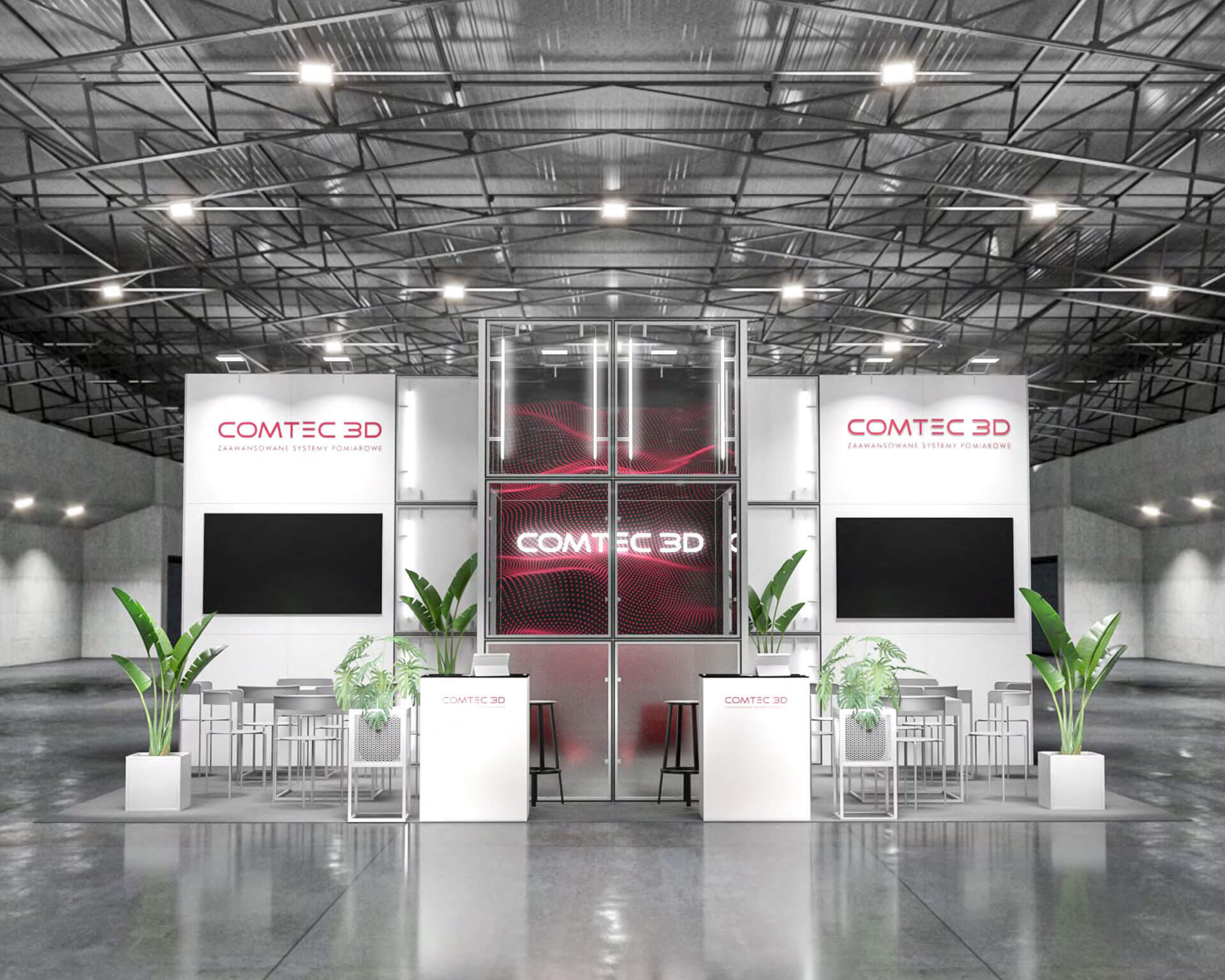 Projekty stoisk targowych - Comtec 3D